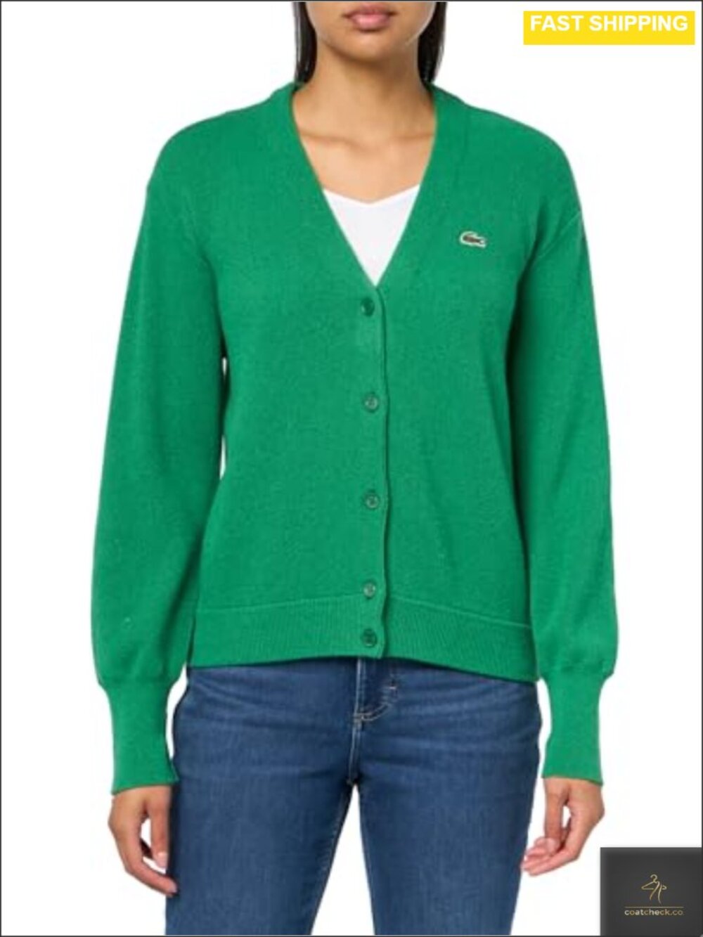 Cashmere Cardigan Links-Links Knit Rubber Touch Buttons